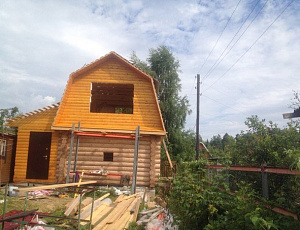 Строим баньку. Июль 2016. Использованы  Impregnant, Exterier №62. Фото - Антон Василенко в рамках конкурса belinka. сделано сLOVEнией