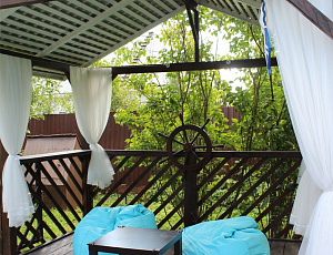 Беседка в морском стиле. Май 2016. Использована TopLasur №24. Фото - Татьяна Клецкова в рамках конкурса belinka. сделано сLOVEнией