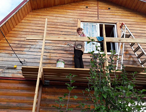 Покраска дачи. Сентябрь 2016. Использованы TopLasur №14. Фото - Валерий Кусанин в рамках конкурса belinka. сделано сLOVEнией