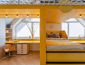 Передача дачный ответ 21 марта 2021 «Детская с бипланом». В передаче использована краска BELINKA LATEX B1 колерованная в цвета: S 1050-Y10R, S 0520-R80B, S 0502-Y50R.