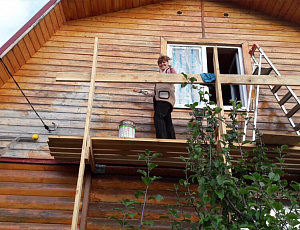 Покраска дачи. Сентябрь 2016. Использованы TopLasur №14. Фото - Валерий Кусанин в рамках конкурса belinka. сделано сLOVEнией