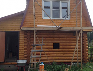 Строим баньку. Июль 2016. Использованы  Impregnant, Exterier №62. Фото - Антон Василенко  в рамках конкурса belinka. сделано сLOVEнией