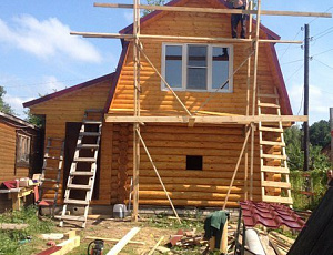 Строим баньку. Июль 2016. Использованы  Impregnant, Exterier №62. Фото - Антон Василенко в рамках конкурса belinka. сделано сLOVEнией