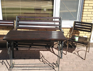 Август 2016. Садовая мебель. Использованы TopLasur №24. Фото - Борис Калужин  в рамках конкурса belinka. сделано сLOVEнией