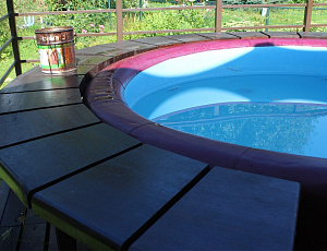 Беседка в морском стиле. Май 2016. Использована TopLasur №24. Фото - Татьяна Клецкова в рамках конкурса belinka. сделано сLOVEнией