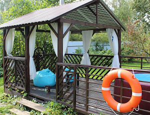 Беседка в морском стиле. Май 2016. Использована TopLasur №24. Фото - Татьяна Клецкова в рамках конкурса belinka. сделано сLOVEнией